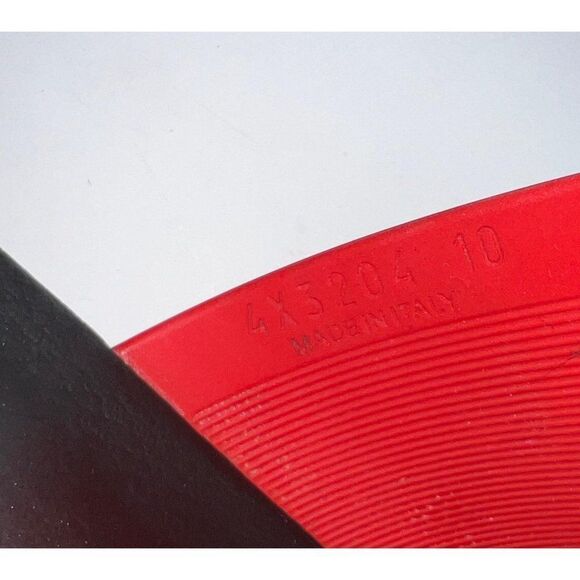 PRADA Sport Men's Black & Red Rubber White Logo Sandal Slides Size 10 - Picture 10 of 12